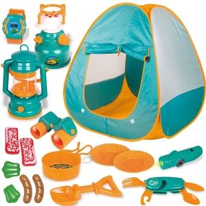Kids Camping Adventure Set - Teal and Orange
